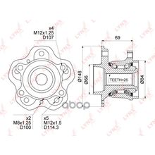 Ступица Колеса | Зад Прав Лев | LYNXauto арт. WH1515