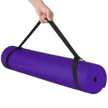 Коврик для йоги 173х61х0,5 см (фиолетовый) с чехлом для переноски T07631