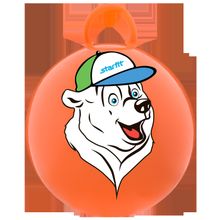 STARFIT Мяч-попрыгун "Медвежонок" GB-403, 65 см, с ручкой, оранжевый