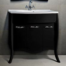 Тумба с раковиной Belux Бриз 90 черная