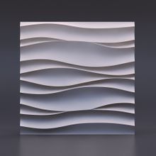 Стеновая гипсовая 3D панель – Волна Атлантика, 500х500mm