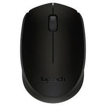 мышь Logitech  B170, беспроводная оптическая, 1000dpi, USB, black, черная 910-004798