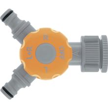 Разветвитель двухканальный с внутренней резьбой 3 4"-1", с переключателем PALISAD LUXE