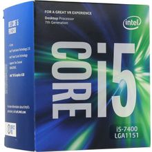 Процессор  CPU Intel Core i5-7400  BOX  3 GHz 4core SVGA HD Graphics 630 6Mb  LGA1151