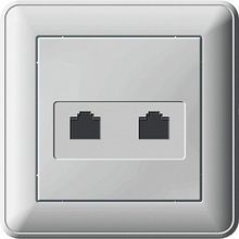 Розетка компьютерная 2xRJ45 Cat.5 W59, белый |  код. RSI-251KK5E-18 |  Schneider Electric