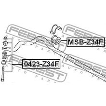 Втулка Стабилизатора | Перед Прав Лев | Febest арт. MSBZ34F
