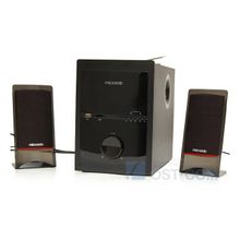 Колонки Microlab M700U 2 колонки+сабвуфер, дерево, чёрные, USB, считыватель SD, FM приемник