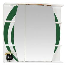 Misty Зеркальный шкаф Каролина 70 L зеленое стекло
