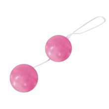 Розовые глянцевые вагинальные шарики (62034)
