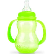 Nuby полипропиленовая с ручками 210мл зеленая