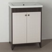 Тумба с раковиной Style Line Кантри 60 венге, лен белый