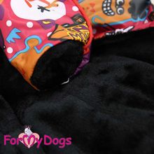 Тёплый комбинезон ForMyDogs Снеговик для девочек красный FW348-2016 F