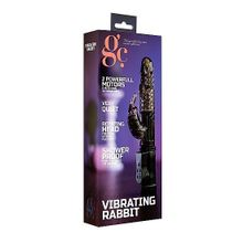 Shots Media BV Дымчатый вибратор Vibrating Rabbit с клиторальным отростком - 22 см. (дымчатый)