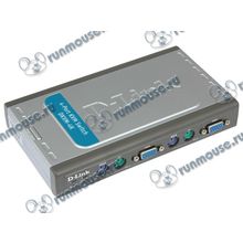 Переключатель KVM на 4 ПК D-Link "DKVM-4K A7B" монитор (D-Sub), клавиатура (PS 2), мышь (PS 2) [132195]
