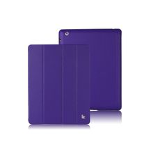 Кожаный чехол JisonCase Leather Case Premium Violet (Фиолетовый цвет) для iPad 2 iPad 3 iPad 4