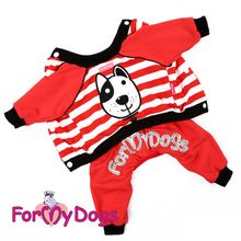 Трикотажный костюм для собак ForMyDogs красный 169SS-2015 R
