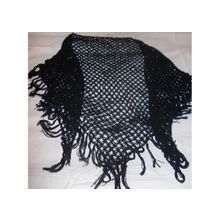 Шаль с кистями (соломоновы петли)