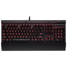 corsair (Игровая клавиатура corsair gaming™ keyboard k70 lux, подсветка red led, механические переключатели cherry mx red, съёмная подставка, сквозной usb разъем) ch-9101020-ru