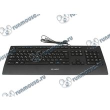 Клавиатура Logitech "k280e Comfort Keyboard", 102+1кн., водостойкая, черный (USB) (ret) [131115]