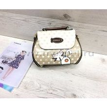 Мини-сумочка Бежевый горохи