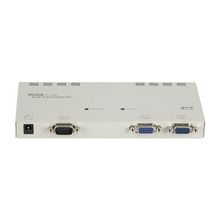 Удлинитель rextron vga передающий блок, 1 вход, 8 выходов, d-sub(15-pin), до 1280х1024, utp Кат.5e до 150м (ev-128l)