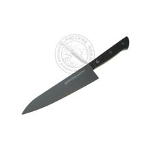 Нож кухонный SH-0085 "SAMURA SHADOW", Шеф, с покрытием BLACK FUSO, 180 ММ, AUS-8,G-10