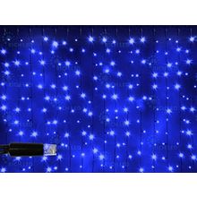 Rich LED RL-C2*6-CB B Уличный светодиодный Занавес 2x6 м, синий, пост свечение, провод черный