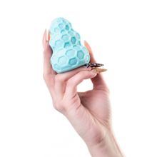 Бирюзовый рельефный мастурбатор Flaff (229565)