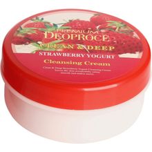 Deoproce Clean & Deep Strawberry Yogurt Cleansing Cream 300 мл