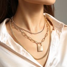 Многослойное колье "Замок" (арт. 83267-9)