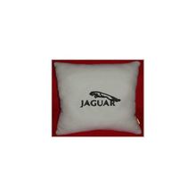  Подушка Jaguar белая вышивка черная