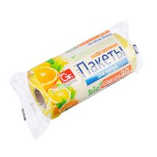Мешки для мусора БИО 20шт, 30л, 50х60см, особо прочные, 12 микрон, "Цитрусовый микс", 50х60см