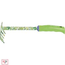 PALISAD Грабли 5-зубые, 85 x 310 мм, стальные, пластиковая рукоятка, Flower Green Palisad