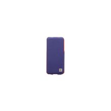 чехол флип Kenzo Chik Case для iPhone 5, кожа, синий
