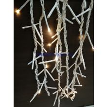 Светодиодный уличный "Занавес" 3x3м 896!!! LED ламп, белый провод, свет свечения Тёплый Белый