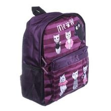 МЯУ! Рюкзак школьный, 38x30x14см, 1 отделение, 3 кармана, полиэстер