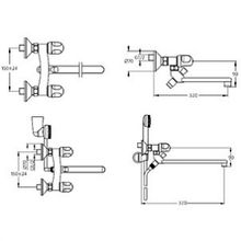 Смеситель Ideal Standard Alpha new B7683AA универсальный