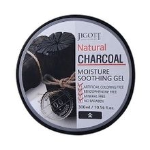 Гель успокаивающий с древесным углем Jigott Natural Charcoal Moisture Soothing Gel 300мл