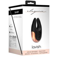 Черный клиторальный стимулятор Lavish - 8,9 см.