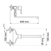 WasserKRAFT Смеситель для ванны Leine 3502L