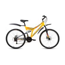 Велосипед FORWARD ALTAIR MTB FS 26 disc жетый серый (2018)