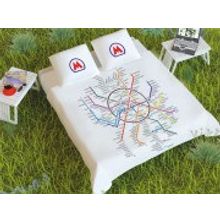 Постельное белье из сатина Карта метро Евро NEWTONE 82456