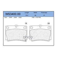 Колодки Тормозные Дисковые | Зад | Mitsubishi Pajero Ii   Iii   Iv Pajero Sport 97> JEENICE арт. WS340000