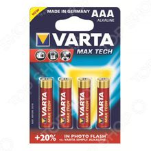 VARTA Max tech AAA 4 шт.