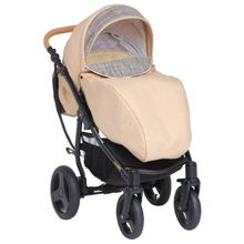 Rudis Коляска 2 в 1 Solo бежевая рогожка
