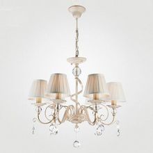 Eurosvet 10074 6 белый с золотом прозрачный хрусталь