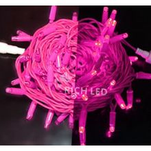 Rich LED RL-S10C-220V-C2P P Уличная светодиодная гирлянда Нить 10 м, розовый, пост свечение, провод розовый