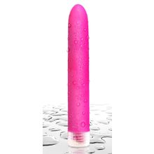 Неоново-розовый вибратор Neon Luv Touch Vibe - 17 см. Розовый