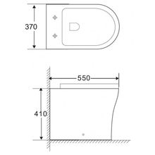 Унитаз приставной безободковый, полное примыкание, P-trap BelBagno ANCONA BB1224CBR-P