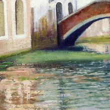 Картина на холсте маслом "По воде Венеции"